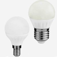 E14 E27 LED-Lampe 4W 6.5W Kugel warmweiß Tropfenlampe A+