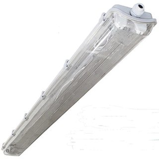 LED Feuchtraumleuchte Wannenleuchte Kellerleuchte fr LED Rhren 2x120 Plastik keine Rhre 2x120cm