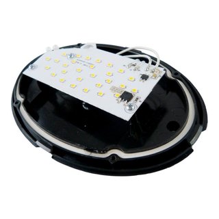 LED Kellerlampe 8W IP54 weiß schwarz oval 4000K 580lm Schiffsarmatur Decken