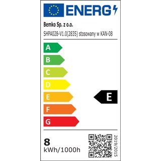 LED Kellerlampe 8W IP54 wei schwarz oval 4000K 580lm Schiffsarmatur Decken KAN-08-BL-4K