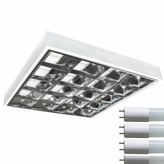 LED Rasterleuchte 4x60cm 2x60cm 2x120cm T8  Anbau Brolampe Aluraster Rhren 4x60cm keine Rhre