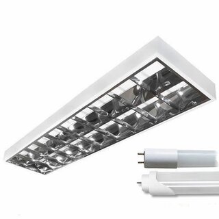 LED Rasterleuchte 4x60cm 2x60cm 2x120cm T8  Anbau Brolampe Aluraster Rhren 2x120cm keine Rhre