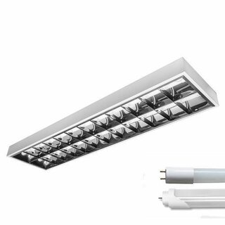 LED Rasterleuchte Empty 2x150cm T8 Tube Rhren Neutral 4000 Set