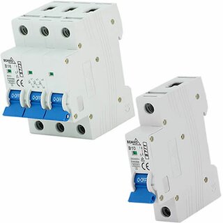 Leitungsschutzschalter LS-Schalter Sicherungsautomat 2A bis 63A 1-polig 3-polig
