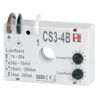 Zeitschalter CS3-4B Unterputz Nachlaufrelais ohne Nulleiter z.B. zu Ventilatoren