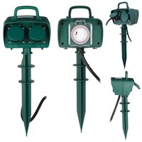 Gartensteckdosen mit Zeitschaltuhr incl. 3m Gummikabel...