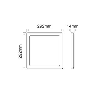 LED Deckenleuchte Eckig 24Watt 2300lm 4000K