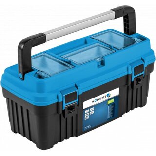 Hgert Technik - Werkzeugbox/Werkzeugkoffer (22,54cmX26.9cmX27.8cm) - Ein praktischer und gerumiger Werkzeugkasten - 2 robuste Riegel - 3 Organizer - Tragfhigkeit 20 kg