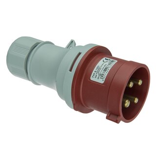 CEE Stecker 16A 4P 400V IP44, IEC-60309, 3P+E (4-polig), Starkstrom