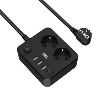 Steckdosenleiste mit 2× SCHUKO sowie USBA und USBC...