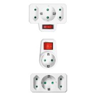 Mehrfachstecker Schuko mit Schalter Ein/Aus mit...