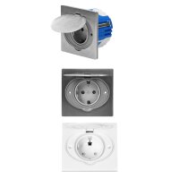 Hermetisches Einbau‑Steckdosenset IP44 aus Edelstahl...