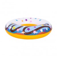 Aufblasbarer Schwimmring Donut Blau, Einhorn – 90 cm, farbig, langlebiges PVC, ideal für Pool, Strand & Sommer