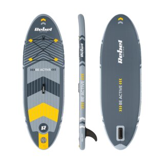 Aufblasbares SUP‑Board – 244×76×10 cm / 305×81×15 cm – Robustes Drop‑Stitch, rutschfestes Eva‑Deck, 3‑Finnen‑System, Komplett‑Set mit Pumpe, Leash & Tasche