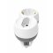 Amslight 2-fach Steckdosenadapter mit Kindersicherung Weiß-Grau 16A 3680W Schuko Euro
