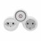 2-fach Steckdosenadapter mit Schalter und Kinderschutz, Schuko Euro