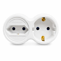 Amslight 2-fach Steckdosenadapter mit Kindersicherung...