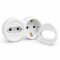Set 2-fach Steckdosenverteiler mit Kindersicherung 16A 3680W Schuko Euro + Steckeradapter
