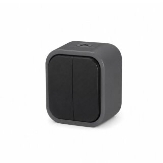 B2 Serie IP54 Feuchtraum Aufputz Steckdose Grau‑Schwarz Schuko 1/2/3‑fach mit Ein/Aus‑Schalter,Spritzwassergeschützt, VDE