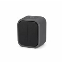 B2 Serie IP54 Feuchtraum Aufputz Steckdose Grau‑Schwarz...