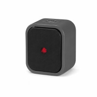 B2 Serie IP54 Feuchtraum Aufputz Steckdose Grau‑Schwarz Schuko 1/2/3‑fach mit Ein/Aus‑Schalter,Spritzwassergeschützt, VDE