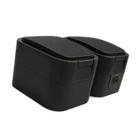 B2 Serie IP54 Aufputz Steckdose Schwarz, VDE, Doppelsteckdose vertikal, 16A, 250V, mit Klappdeckel Schuko