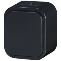B2 Serie IP54 Feuchtraum Aufputz Steckdose Schwarz Schuko 1/2/3‑fach mit Ein/Aus‑Schalter Spritzwassergeschützt VDE