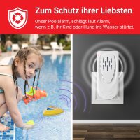 ELEKTROBOCK Pool-Alarm - Schwimmender Bewegungssensor mit...