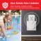 ELEKTROBOCK Pool-Alarm - Schwimmender Bewegungssensor mit 95dB Sirene | Wasser bewegt Sich - Funk-Empfänger löst Lauten Alarm aus | Einfache Installation | IP67 | für alle Pools & Aussenwasser