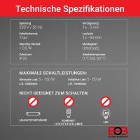 ELEKTROBOCK CS3C-1B Zeitrelais - Nachlaufrelais 230 V mit Steckklemmen - Verzögerte Einschaltung - Für Lüfter & Beleuchtung - Unterputz