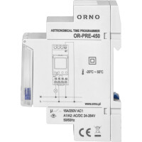 ORNO PRE-450 Zeitschaltuhr Digital Astronomisch 52 Programme 3 Menüsprachen 1 Relaisausgang und Nachtpausenfunktion White