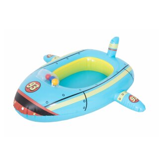 Aufblasbares Kinder Flugzeug Boot  Robustes PVC?Spielboot für Strand & Pool, 84 x 89 x 25,5 cm farbenfrohes Design
