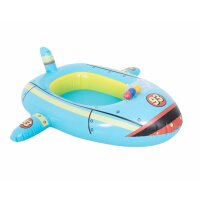 Aufblasbares Kinder Flugzeug Boot  Robustes PVC?Spielboot für Strand & Pool, 84 x 89 x 25,5 cm farbenfrohes Design