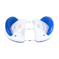 Amslight Großer Aufblasbarer Pool Liegestuhl Komfort Luftmatratze mit Rückenlehne, Robustes PVC, 207 x 105 x 71 cm