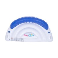 Amslight Großer Aufblasbarer Pool Liegestuhl Komfort Luftmatratze mit Rückenlehne, Robustes PVC, 207 x 105 x 71 cm