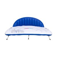 Amslight Großer Aufblasbarer Pool Liegestuhl Komfort Luftmatratze mit Rückenlehne, Robustes PVC, 207 x 105 x 71 cm