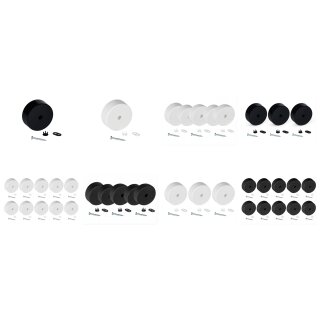 Deckenbaldachin Sets 65×25 mm Lampen‑Abzweigdose aus Kunststoff Weiß & Schwarz für saubere Kabelabdeckung