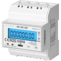 3-Phasen Energiezähler 100A mit RS-485 Modbus,...