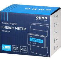 3-Phasen Energiezähler 100A mit RS-485 Modbus, MID-zertifiziert, PV-Ready für Hutschienenmontage DIN TH-35mm