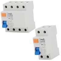 Fehlerstromschutzschalter FI-Schutzschalter TYP:A  2,4-polig; 25A,40A,63A; 30mA