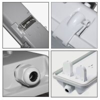 LED Feuchtraumleuchte 1x150cm incl. LED Röhre 6000K Set
