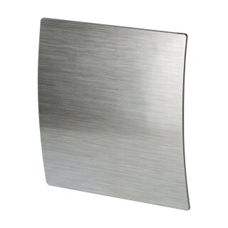 Leise Wand Ventilator Badlüfter Ø 100, 125 Timer Feuchtesensor System+ KWS KWT 100 H- Feuchtesensor - Einschaltfeuchte einstellbar vo Silent KWS silber gebürstet-PES