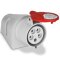 Steckdose 5-polig 16A 400V Wandsteckdose 5-polig (IZN-1653)