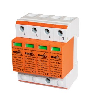 Überspannungsableiter Schutz 4-polig B+C (I, II) von Bemko