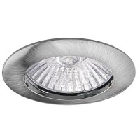 SET Einbaustrahler Deco rund starr LED Eisen weiß Chrom Schwarz Messing inc GU10