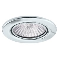 SET Einbaustrahler Mondo schwenkbar LED Eisen Weiß Chrom Schwarz Messing in GU10