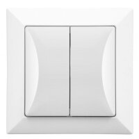 Unterputz Dosen-Serie Opal Weiß Schuko Steckdosen Schalter incl. Rahmen