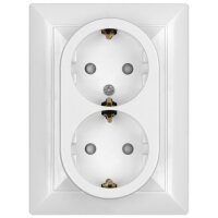 Unterputz Dosen-Serie Opal Weiß Schuko Steckdosen Schalter incl. Rahmen