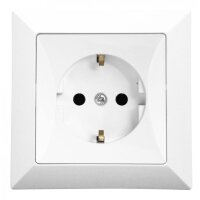 Unterputz Dosen-Serie Opal Weiß Schuko Steckdosen Schalter incl. Rahmen