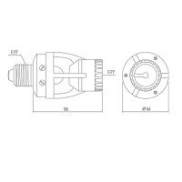 Bewegungsmelder mit E27 Fassung-Adapter 360° 6m 230V...